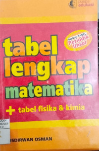 Image of Tabel Lengkap Matematika + Tabel Fisika dan Kimia